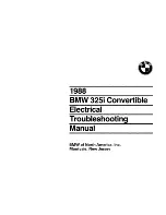 Предварительный просмотр 1 страницы BMW 1988 325i Convertible Electrical Troubleshooting Manual