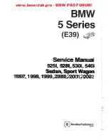 Предварительный просмотр 1 страницы BMW 1997 5251 Sedan Service Manual