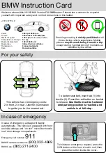 Предварительный просмотр 1 страницы BMW 2013 3 F30 335i Instruction Card