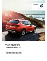 Предварительный просмотр 1 страницы BMW 2013 X1 Owner'S Manual