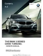 Предварительный просмотр 1 страницы BMW 3 SERIES GRAN TURISMO Owner'S Manual