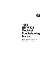 Предварительный просмотр 1 страницы BMW 325 1986 Electrical Troubleshooting Manual