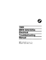 BMW 325i 1989 Electrical Troubleshooting Manual предпросмотр