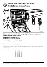 BMW 5 Series Saloon Installation Instuctions предпросмотр