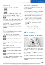 Предварительный просмотр 221 страницы BMW 5 series sedan Owner'S Manual