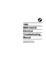 Предварительный просмотр 1 страницы BMW 635CSi 1989 Electrical Troubleshooting Manual