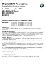 Предварительный просмотр 1 страницы BMW 65 50 0 418 002 Installation Instructions Manual