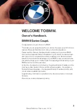 Предварительный просмотр 3 страницы BMW 8 Coupe Series Owner'S Handbook Manual