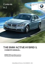 BMW ActiveHybrid 5 Owner'S Manual предпросмотр