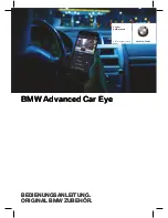 Предварительный просмотр 1 страницы BMW Advanced Car Eye Instructions For Use Manual