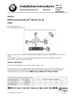 Предварительный просмотр 1 страницы BMW B84 02 03 Installation Instructions Manual