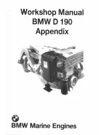 Предварительный просмотр 1 страницы BMW D 190 Workshop Manual