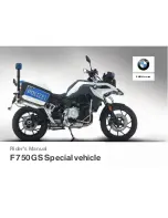 Preview for 1 page of BMW F 750 GS Special vehicle 2018 Rider'S Manual