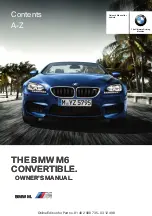 Предварительный просмотр 1 страницы BMW M6 convertible 2012 Owner'S Manual