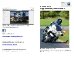 Preview for 1 page of BMW R 1200 RT-P 2015 Supplementary Instructions Manual