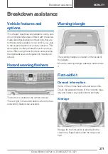 Предварительный просмотр 271 страницы BMW X2 2021 Owner'S Manual