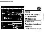 BMW Z3 E36 1998 Electrical Troubleshooting Manual preview