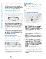 Предварительный просмотр 72 страницы BMW Z4 2005 Owner'S Manual