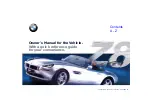 BMW Z8 2000 Owner'S Manual preview