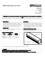 Preview for 1 page of BN Thermic HCA Manual