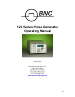 Preview for 1 page of BNC 575 Series Operating Manual