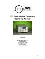 Предварительный просмотр 1 страницы BNC 575 Series Operating Manual