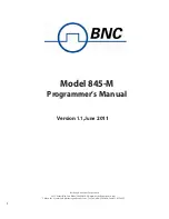 Предварительный просмотр 1 страницы BNC 845-M Programmer'S Manual