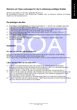 Предварительный просмотр 5 страницы BOA 80001 Instruction Manual