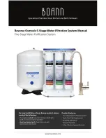 Boann Reverse Osmosis 5-Stage Water Filtration System User Manual предпросмотр