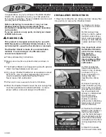 BOB Weather Shield Series Installation Instructions preview