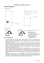 Предварительный просмотр 1 страницы Bobe HF-MS System Operating Instructions Manual