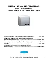 Bobrick CompacDryer B-710 Installation Instructions Manual preview
