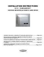 Bobrick CompacDryer Installation Instructions Manual предпросмотр