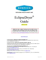 Bobrick EclipseDryer Quick Start Manual preview