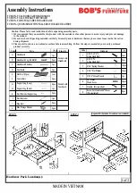 Bob's Discount Furniture FUSION 20069078 Assembly Instructions предпросмотр