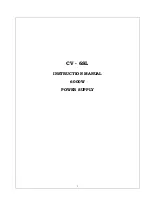 Предварительный просмотр 1 страницы BOC Edwards CV-6SL Instruction Manual