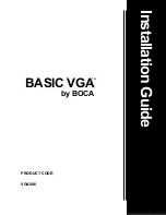 Preview for 1 page of Boca BASIC VGA VGA006 Installation Manual