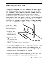 Preview for 11 page of Boca BASIC VGA VGA006 Installation Manual