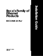 Preview for 1 page of Boca BOCAHUB-24 Plus Installation Manual