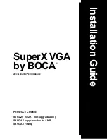 Boca SuperX SVGA25 Installation Manual preview