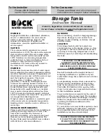 Bock Water heaters 119ST Instruction Manual preview