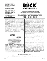 Bock Water heaters 72E Installation, Operation & Maintanance Manual предпросмотр