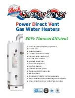 Предварительный просмотр 1 страницы Bock Water heaters Electric Water Heaters Specification Sheet