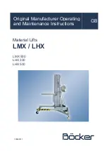 Preview for 1 page of Böcker LHX 330 Operating And Maintenance Instructions Manual