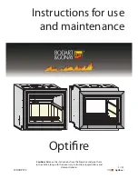 Preview for 1 page of Bodart & Gonay Optifire OPTI700 Instructions For Use And Maintenance Manual