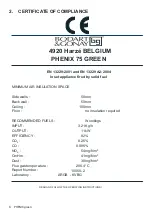 Preview for 6 page of Bodart & Gonay PHENIX 85 GREEN User And Maintenance Manual