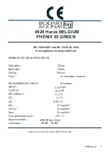 Preview for 7 page of Bodart & Gonay PHENIX 85 GREEN User And Maintenance Manual