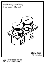 Bodensteckdosen Systemtechnik 76 A-Series Instruction Manual preview