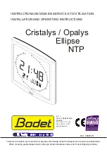 Preview for 1 page of Bodet Cristalys Ellipse Installation And Operating Instructions Manual