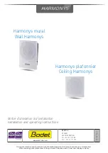 Предварительный просмотр 1 страницы Bodet Harmonys 907710 Installation And Operating Instructions Manual